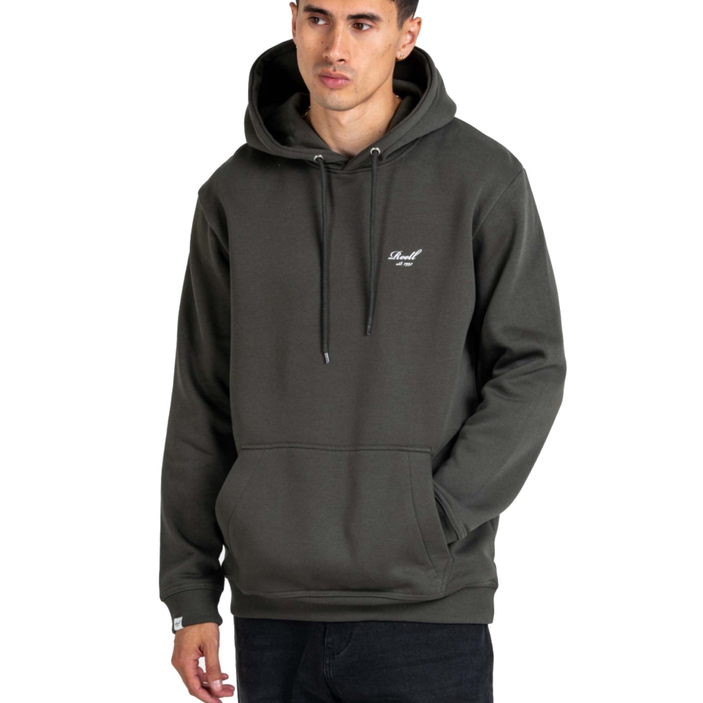 Reell Staple Logo Hoodie Kapuzenpullover Sweatshirt Jasper Green