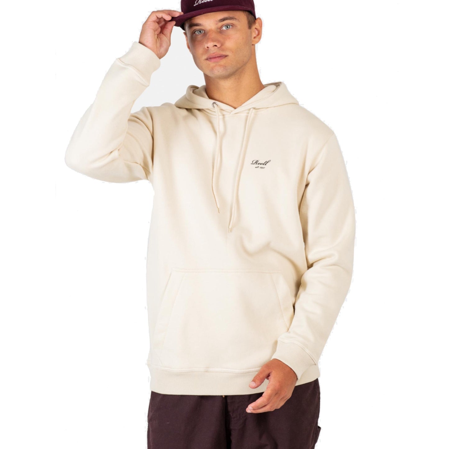 Reell Staple Logo Hoodie Kapuzenpullover Sweatshirt Off Shell