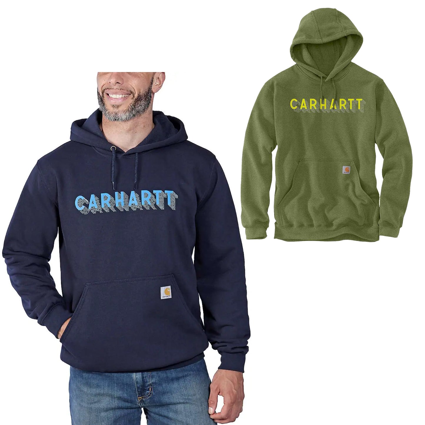 Carhartt Herren Rain Defender Logo Graphic Sweatshirt Hoodie 105944