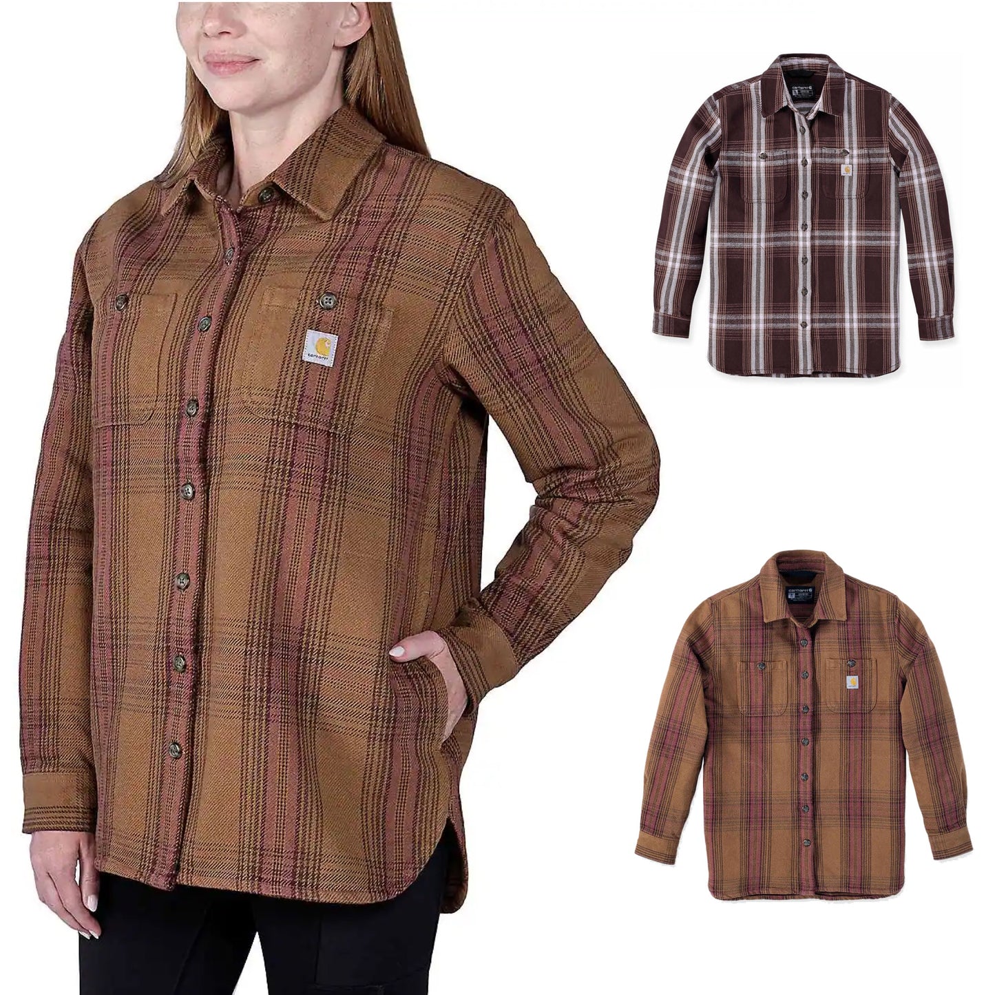 Carhartt Damen Hemd Overshirt Heavyweight Twill Shirt Jacket 105591