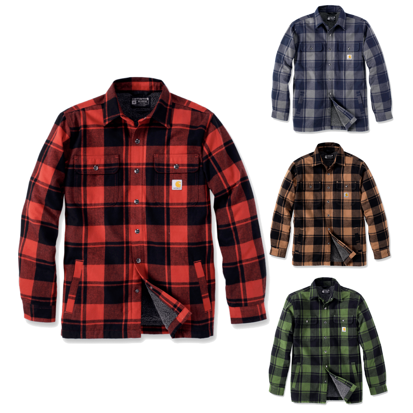 Carhartt Flannel Sherpa Lined Shirt Jacket Hemdjacke 105939