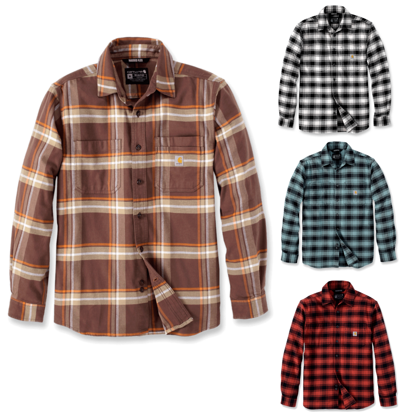 Carhartt Midweight Flannel Herren Langarmhemd Karohemd 105945