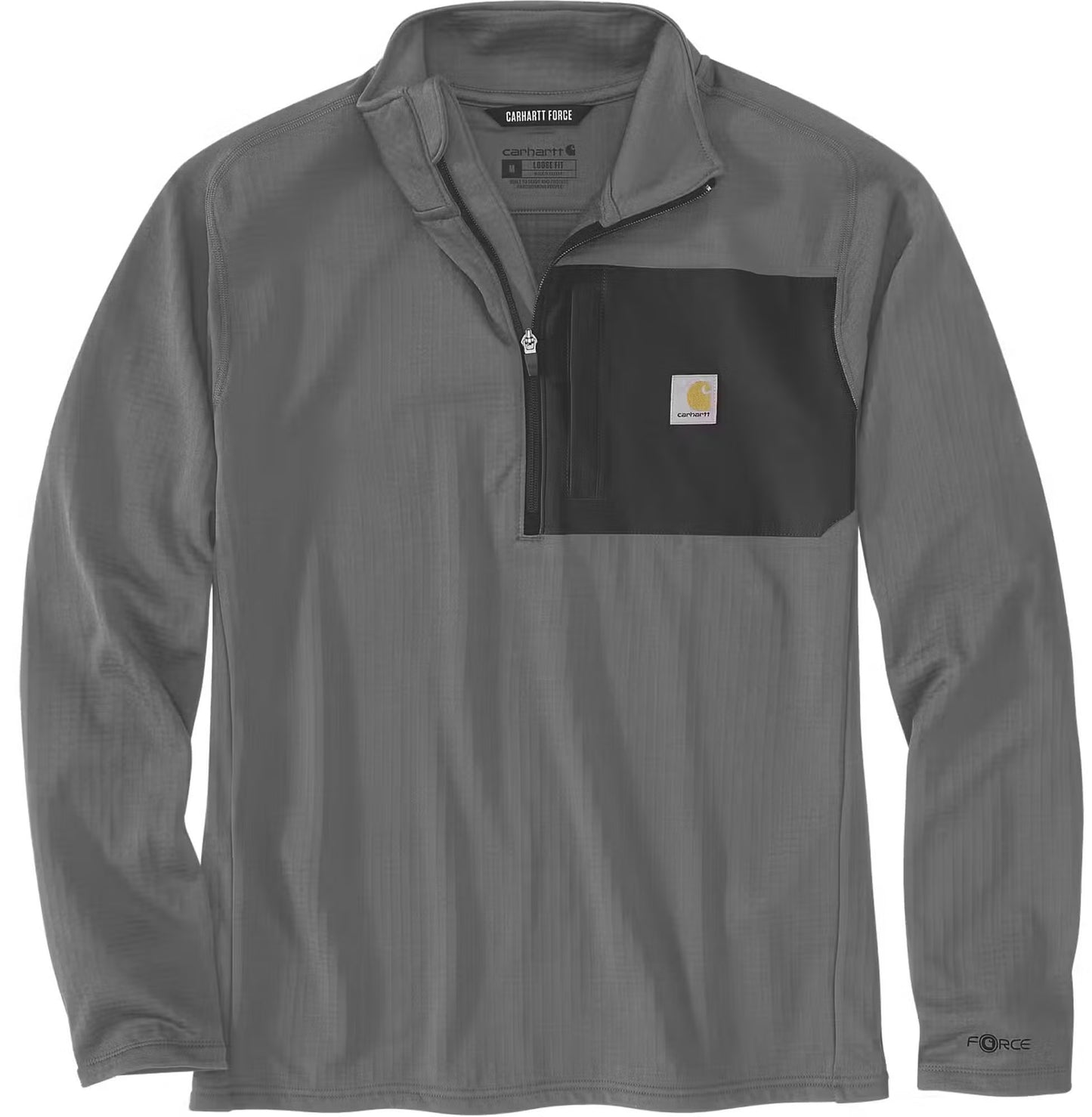 Carhartt Force Ironwood Relaxed Half‑Zip Mock Neck Sweatshirt Steel 106423
