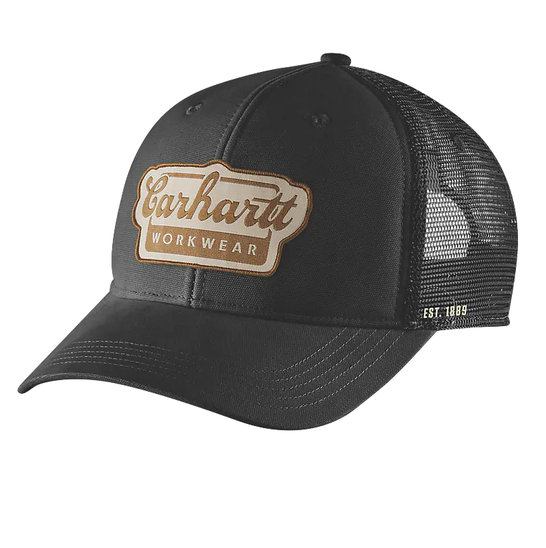 Carhartt Rugged Flex Twill Mesh Back Script Patch Cap 106738