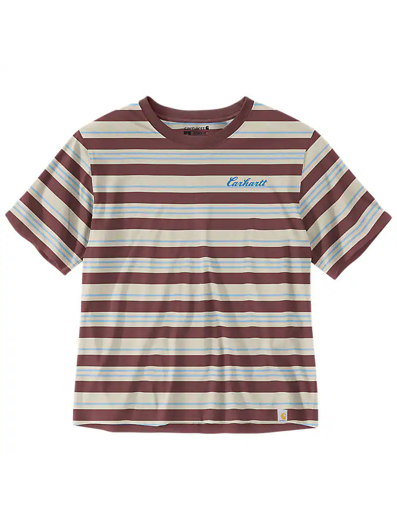 Carhartt Damen Tencel™ Fiber Series Loose Fit Short-Sleeve Striped T-Shirt 106908