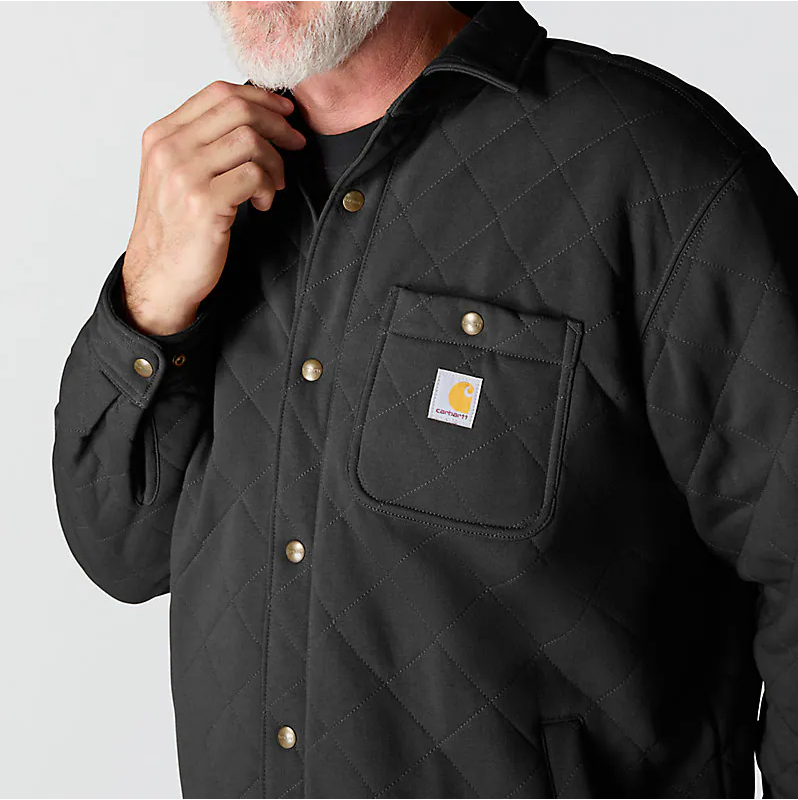 Carhartt Rain Defender Loose Fit Heavyweight Quilted Snap Front Shirt Jacket 107270