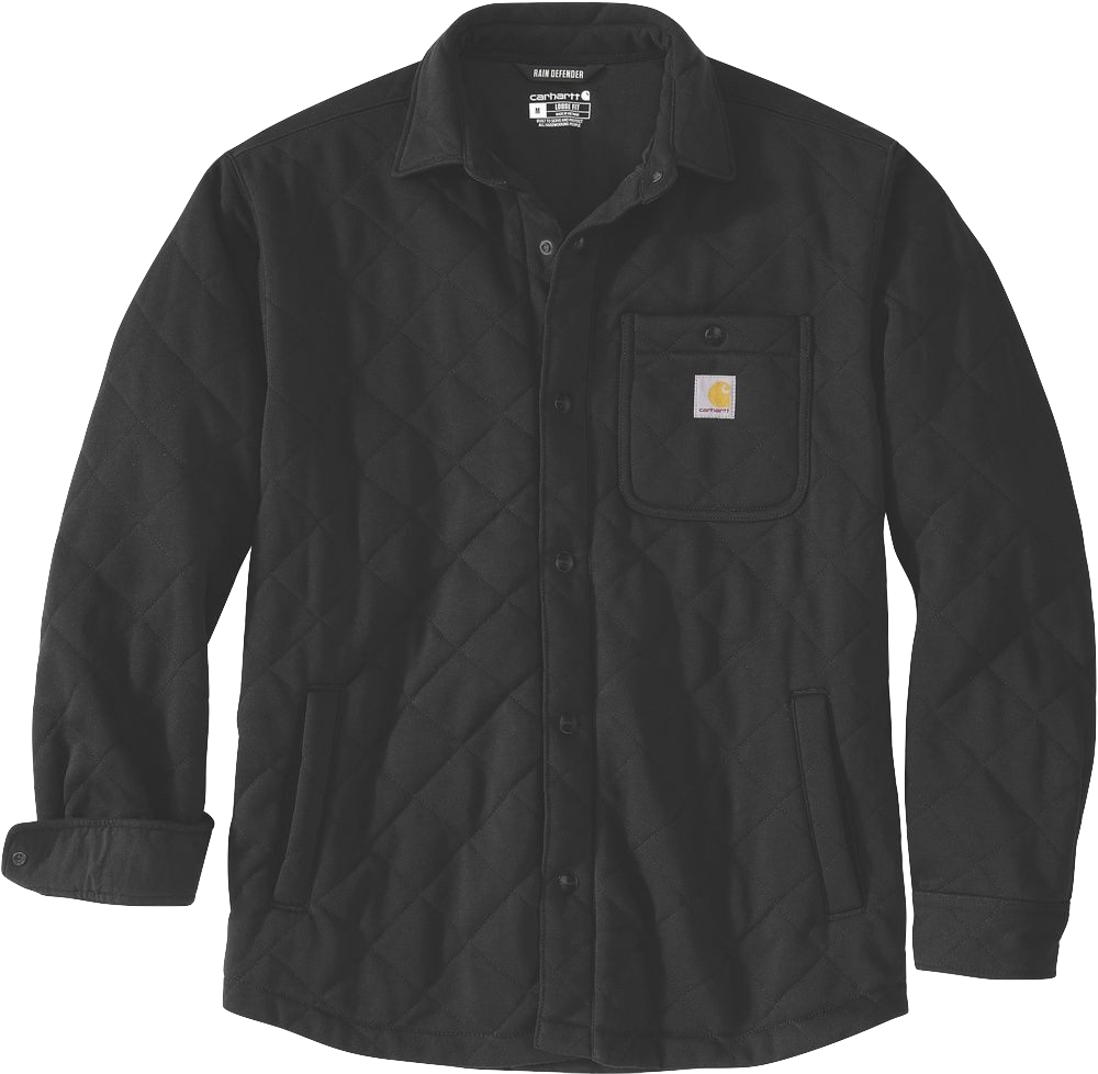 Carhartt Rain Defender Loose Fit Heavyweight Quilted Snap Front Shirt Jacket 107270