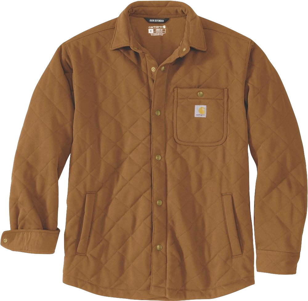 Carhartt Rain Defender Loose Fit Heavyweight Quilted Snap Front Shirt Jacket 107270