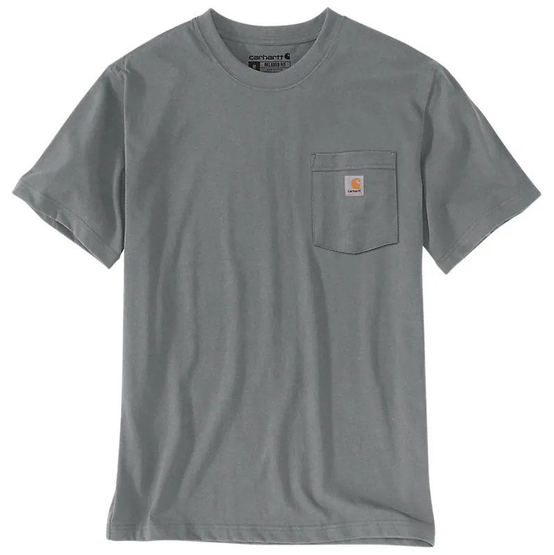 Carhartt Relaxed Fit Irvine-T-Shirt mit 3D-Logo Weather Ash Heather 107319