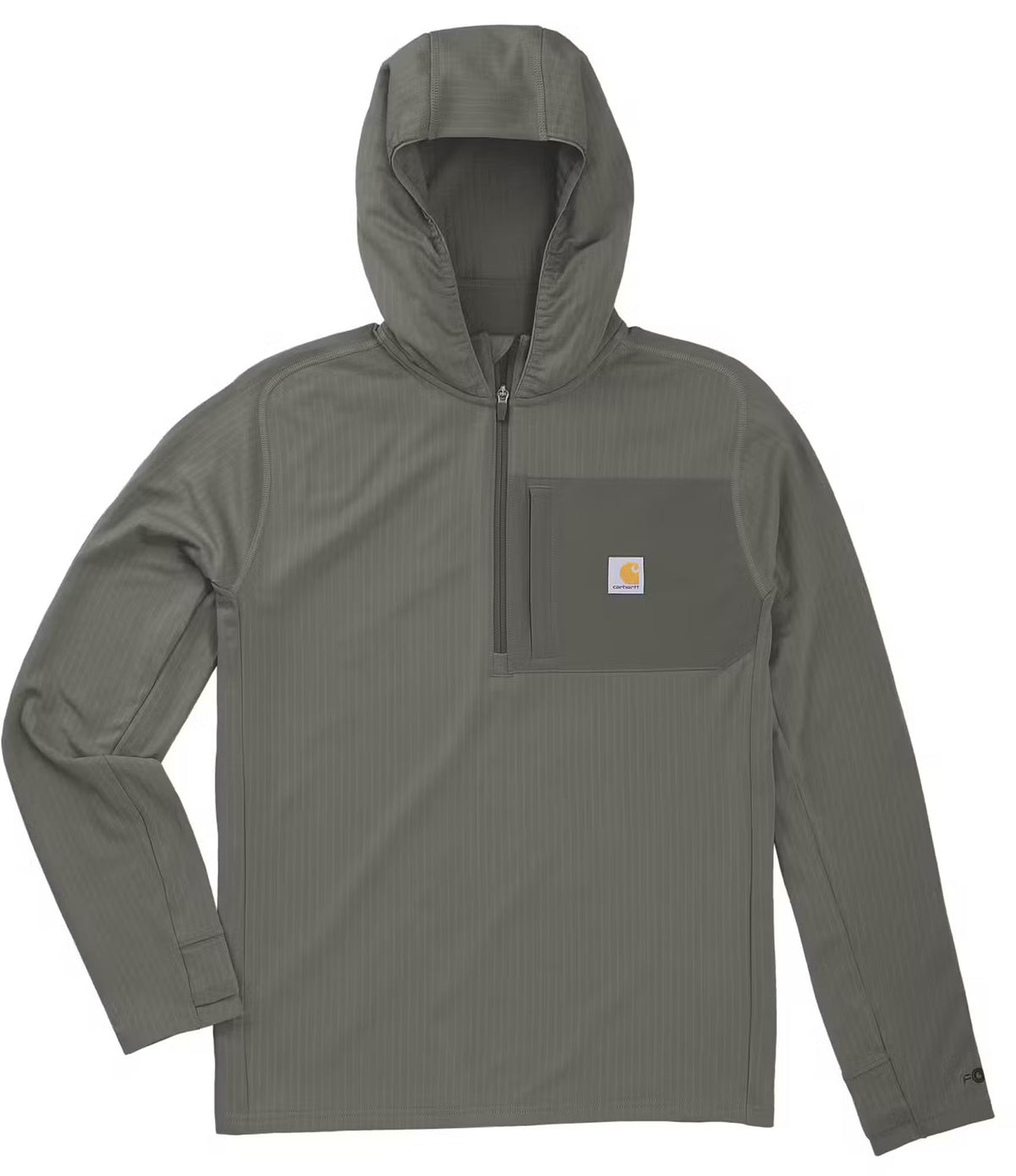 Carhartt Force Ironwood Relaxed Half-Zip Hoodie Dusty Olive 107741