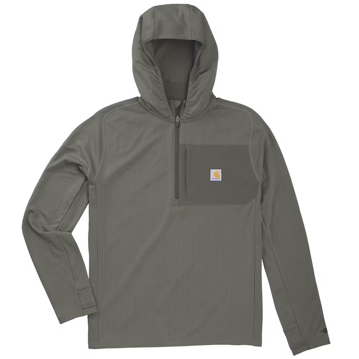Carhartt Force Ironwood Relaxed Half-Zip Hoodie Dusty Olive 107741