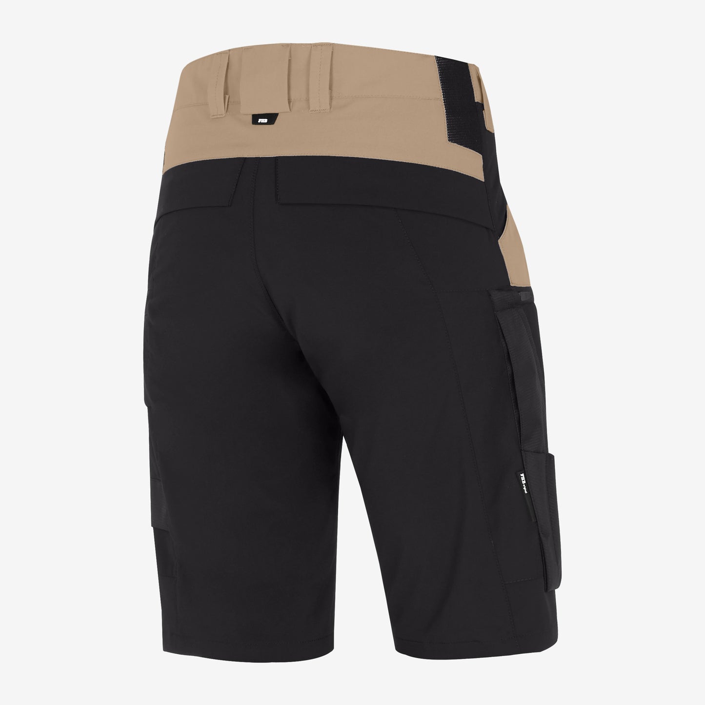 FHB Kim Stretch Bermuda Arbeitshorts Beige/Schwarz 125200 + gratis Zimmermannsbleistift