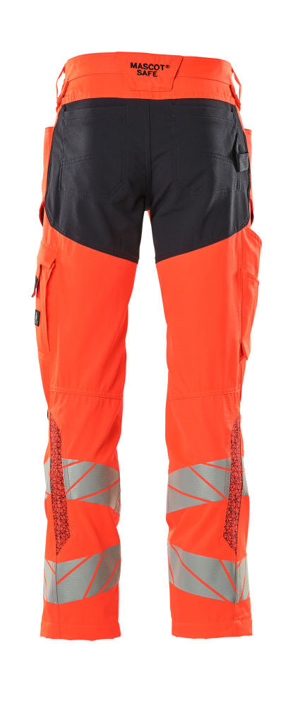 MASCOT® Accelerate Safe Hose mit Knietaschen Ultimate Stretch Rot/Navy 19579