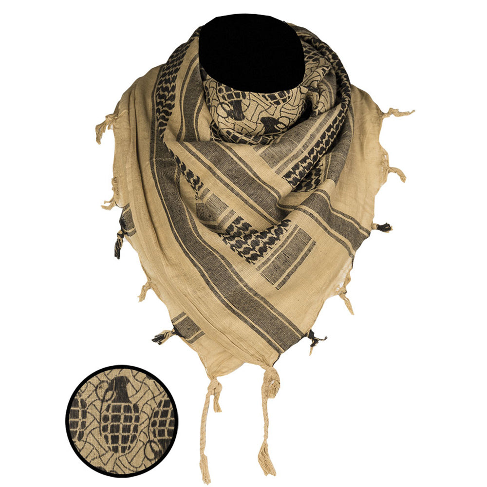 Mil-Tec Halstuch ′SHEMAGH′ 110x110cm Pineapple Coyote/Schwarz