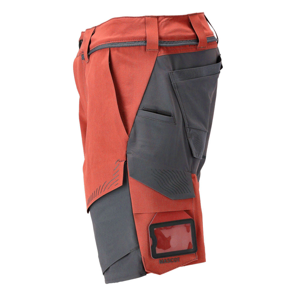 MASCOT® CUSTOMIZED Shorts Ultimate Stretch wasserabweisend Herbstrot/Anthrazit 22149