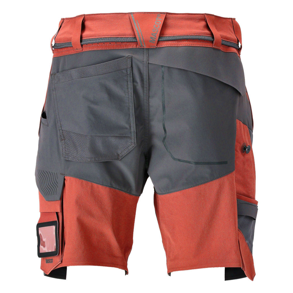 MASCOT® CUSTOMIZED Shorts Ultimate Stretch wasserabweisend Herbstrot/Anthrazit 22149