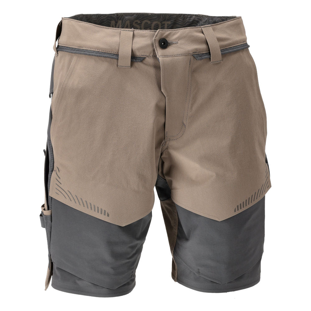 MASCOT® CUSTOMIZED Shorts Ultimate Stretch wasserabweisend Sandbeige/Anthrazit 22149