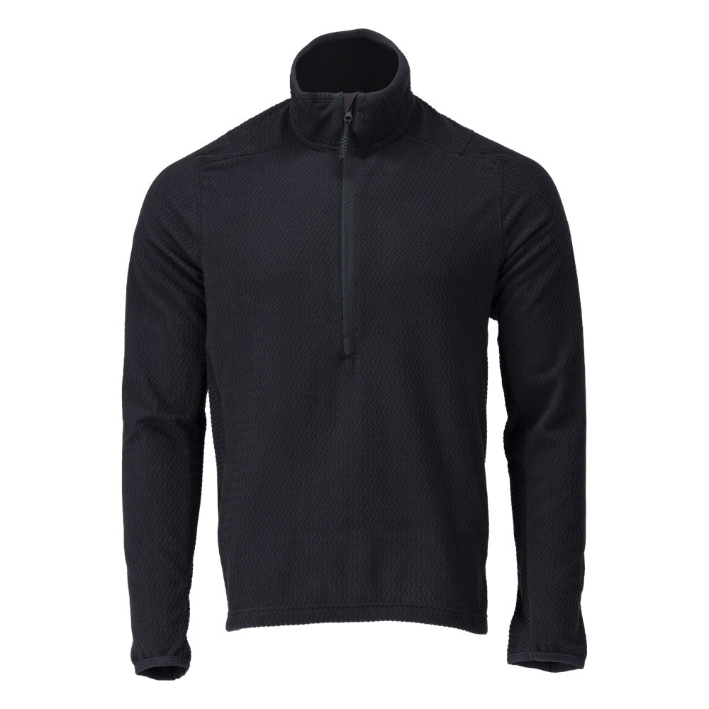 MASCOT® CUSTOMIZED Microfleece Pullover mit kurzem Reißverschluss Schwarzblau 22703