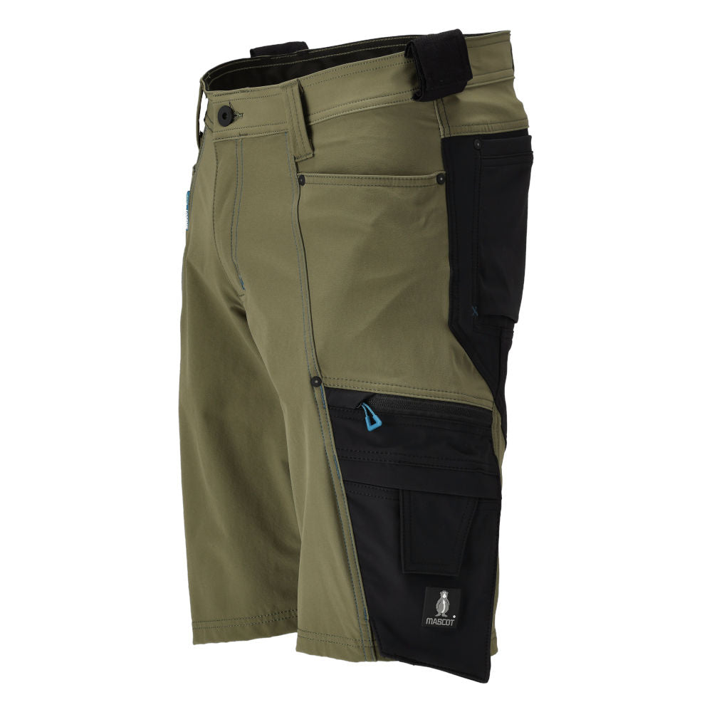 MASCOT® ADVANCED Shorts Ultimate Stretch Moosgrün/Schwarz 23149