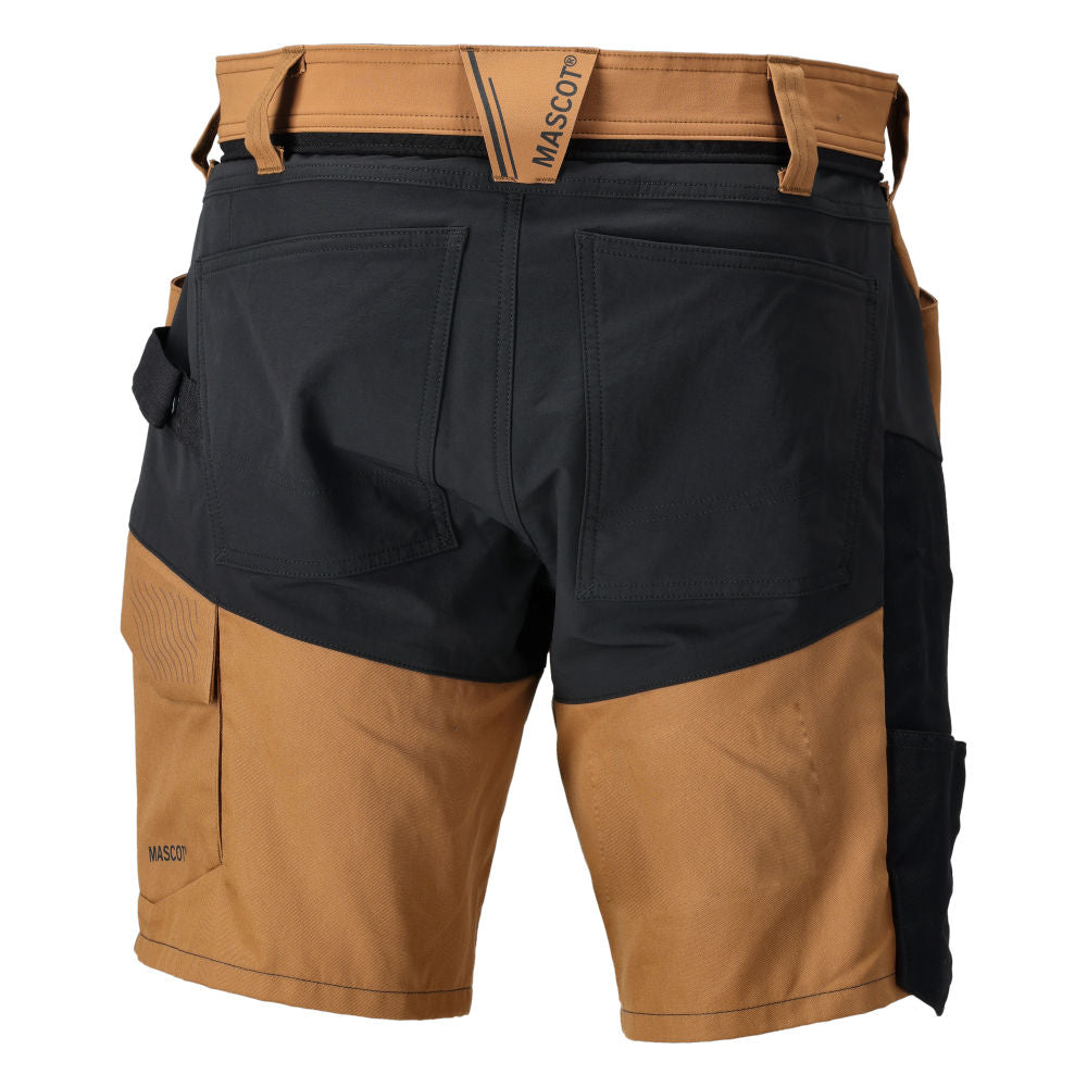 MASCOT® CUSTOMIZED Shorts mit Stretch Zones Nussbraun/Schwarz 25149