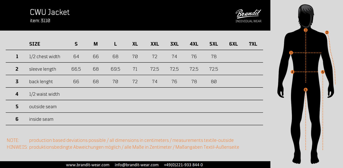 Brandit CWU Bomberjacke Fliegerjacke 3110