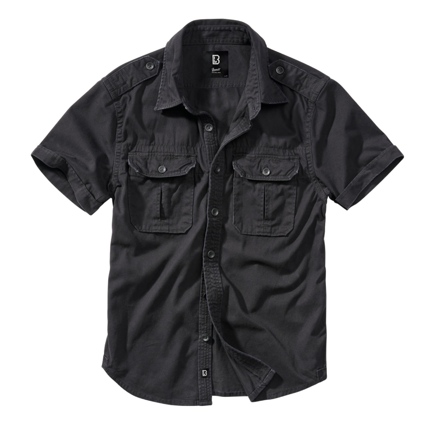 Brandit Vintage Shirt Short Sleeve Black 4024