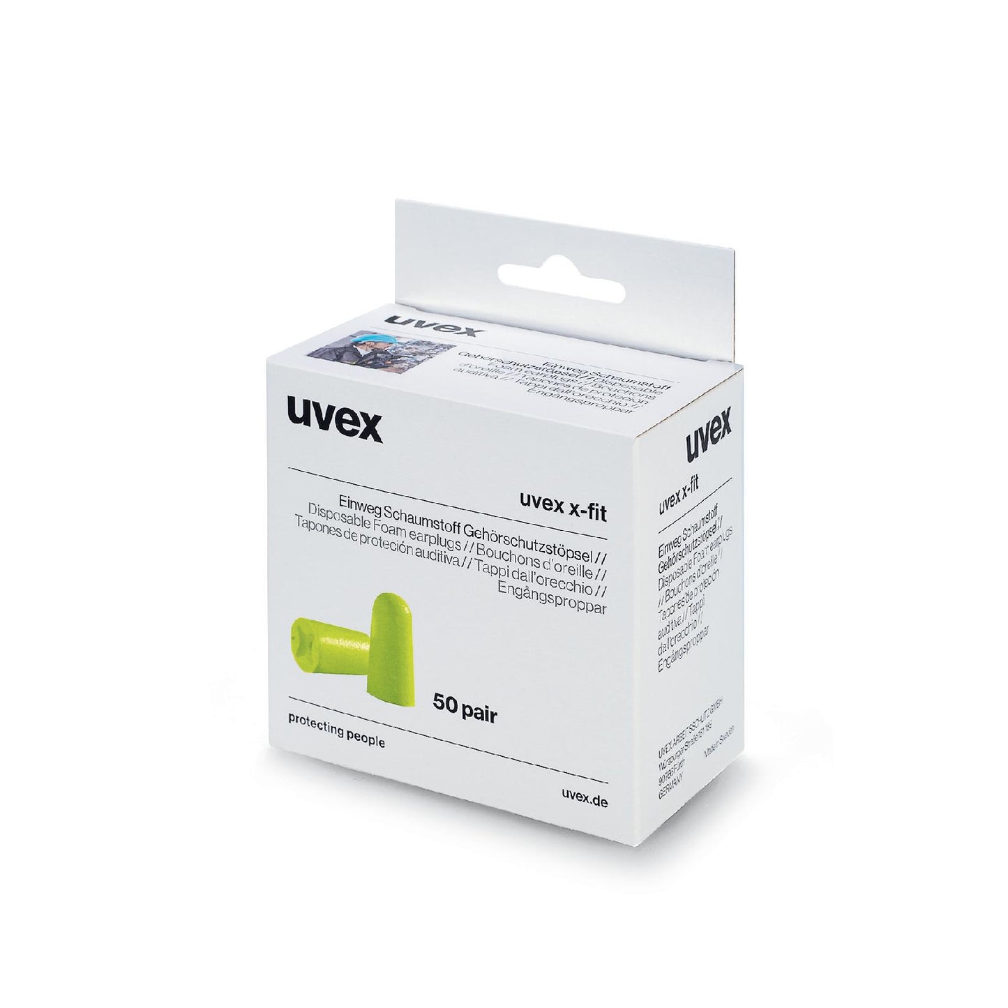 uvex x-fit Gehörschutzstöpsel SNR 37 dB Minidispenser 50 Paar loose