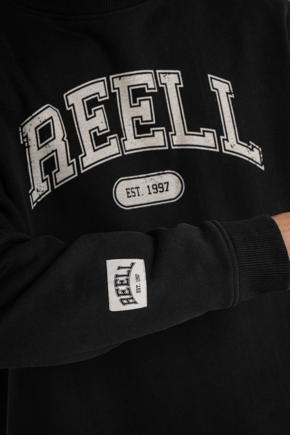 Reell Team Crewneck Sweatshirt Deep Black Schwarz