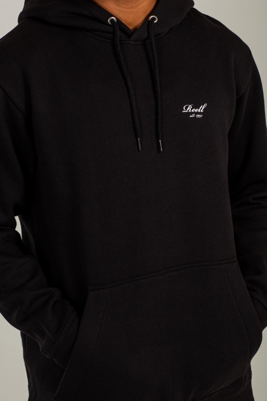 Reell Staple Logo Hoodie Kapuzenpullover Sweatshirt Deep Black