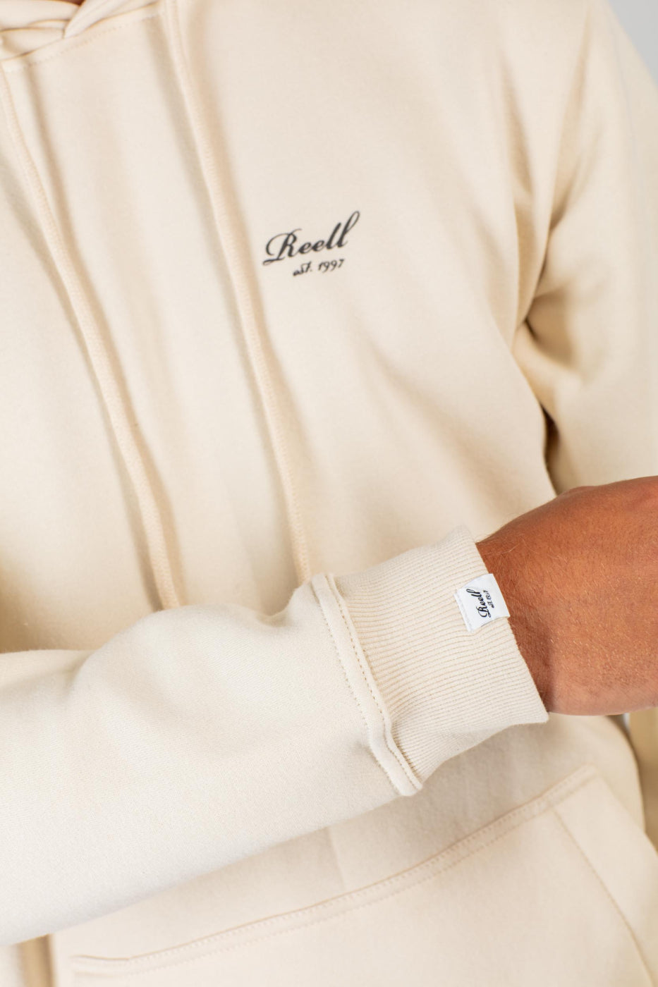 Reell Staple Logo Hoodie Kapuzenpullover Sweatshirt Off Shell