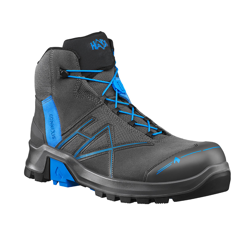 Haix Connexis Safety+ GTX LTR mid Sicherheitsschuhe S3 Grau/Blau 631009