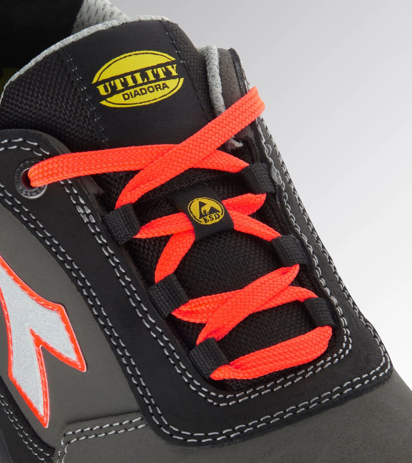 Diadora Shark Stable Impact Leather Sicherheitsschuhe Low S3S SRC ESD Schwarz/Rot 701.181161