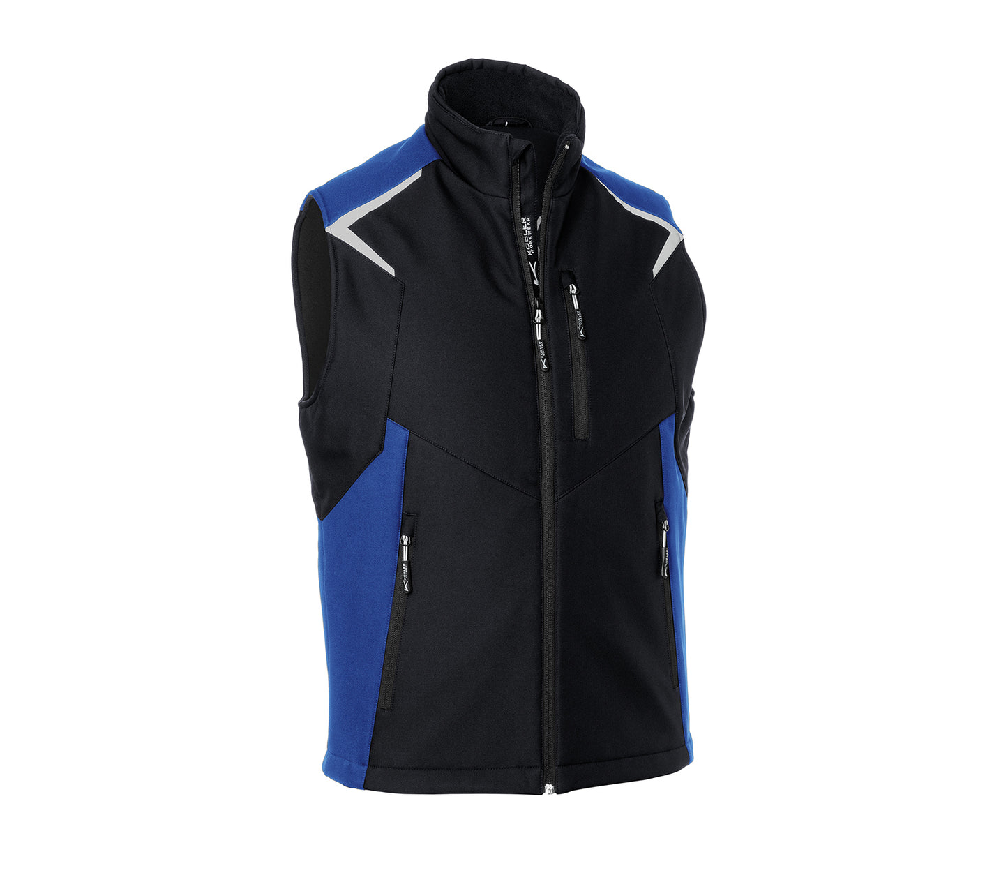 Kübler Bodyforce Softshell Weste Schwarz/Kbl.Blau 7125