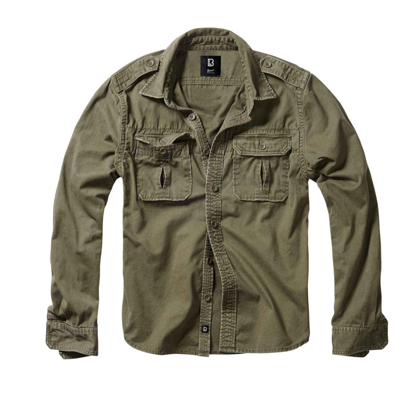 Brandit Vintage Shirt Long Sleeve Olive 9373