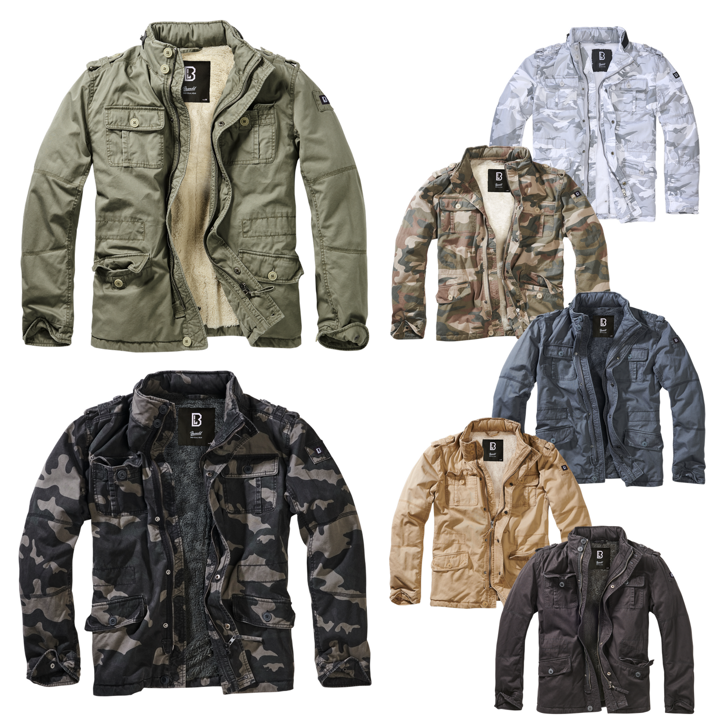 Brandit Britannia Winter Jacket Feldjacke mit Teddyfutter 9390