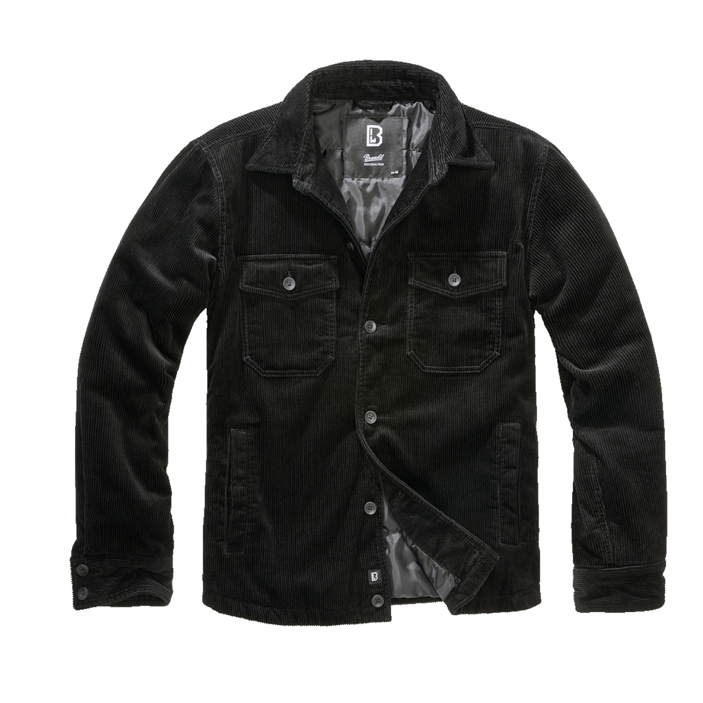 Brandit Corduroy Jacket wattierte Cordjacke Black 9721