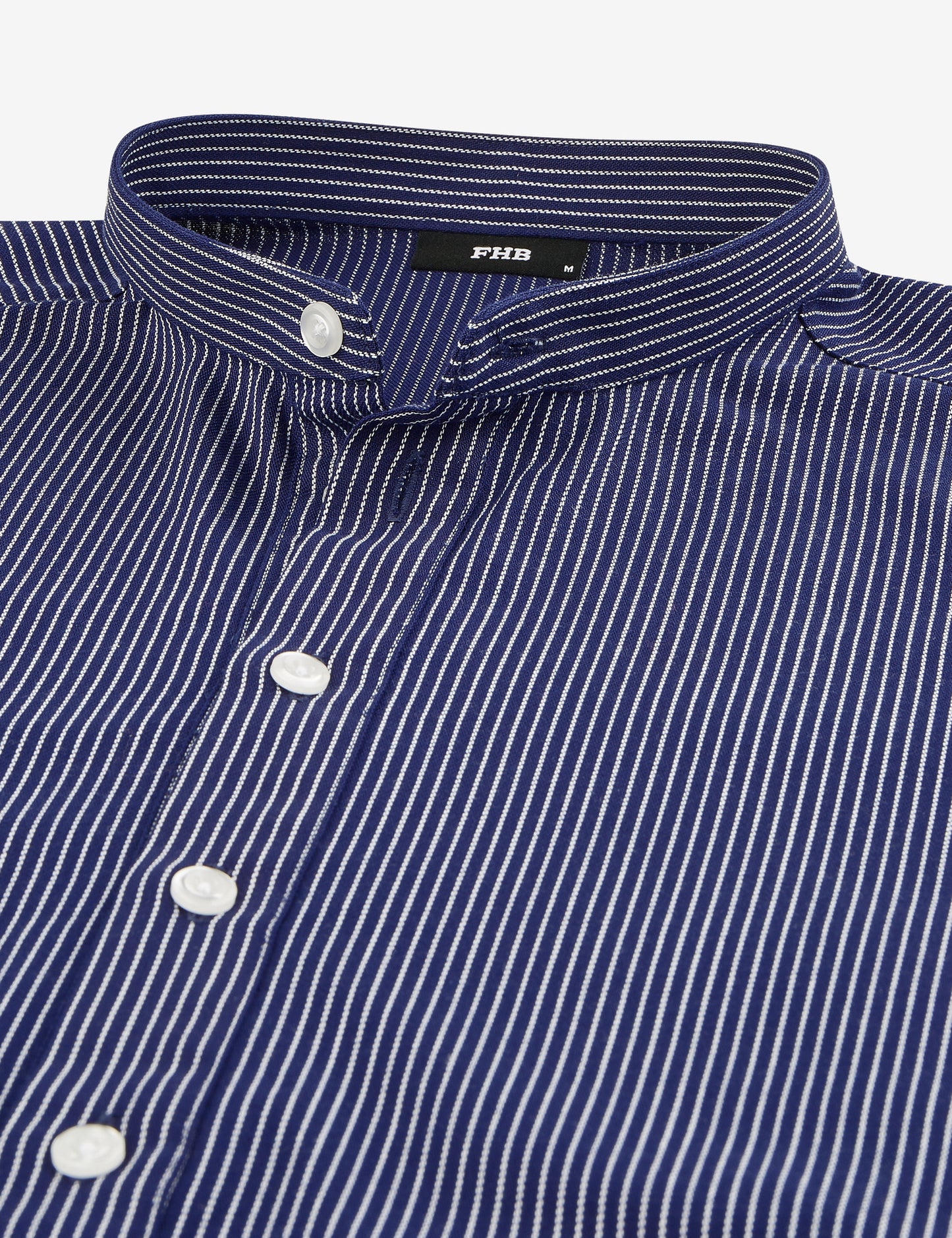 FHB Bo Arbeitshemd Unisex Langarm Marine/Weiß 90700