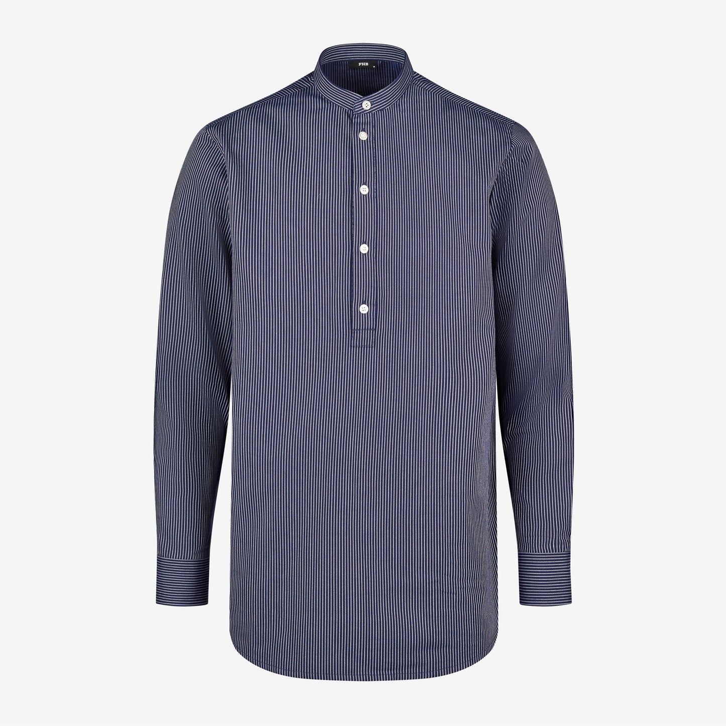 FHB Bo Arbeitshemd Unisex Langarm Marine/Weiß 90700