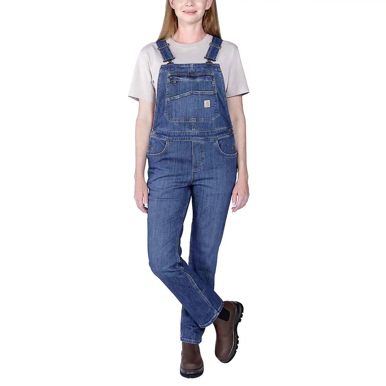 Carhartt Damen Bib Overall Latzhose Relaxed Fit Denim 106002