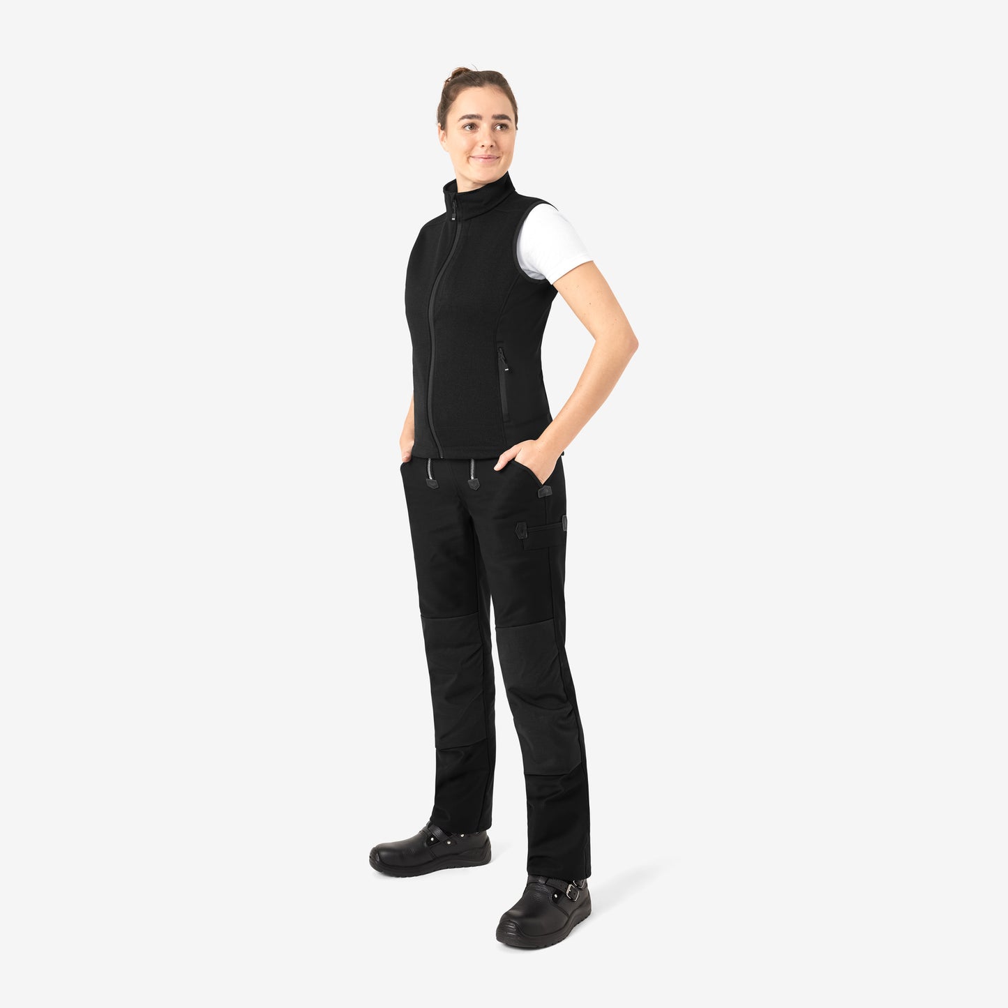 FHB Elsa Strick-Fleece-Weste Frauen Schwarz 79599