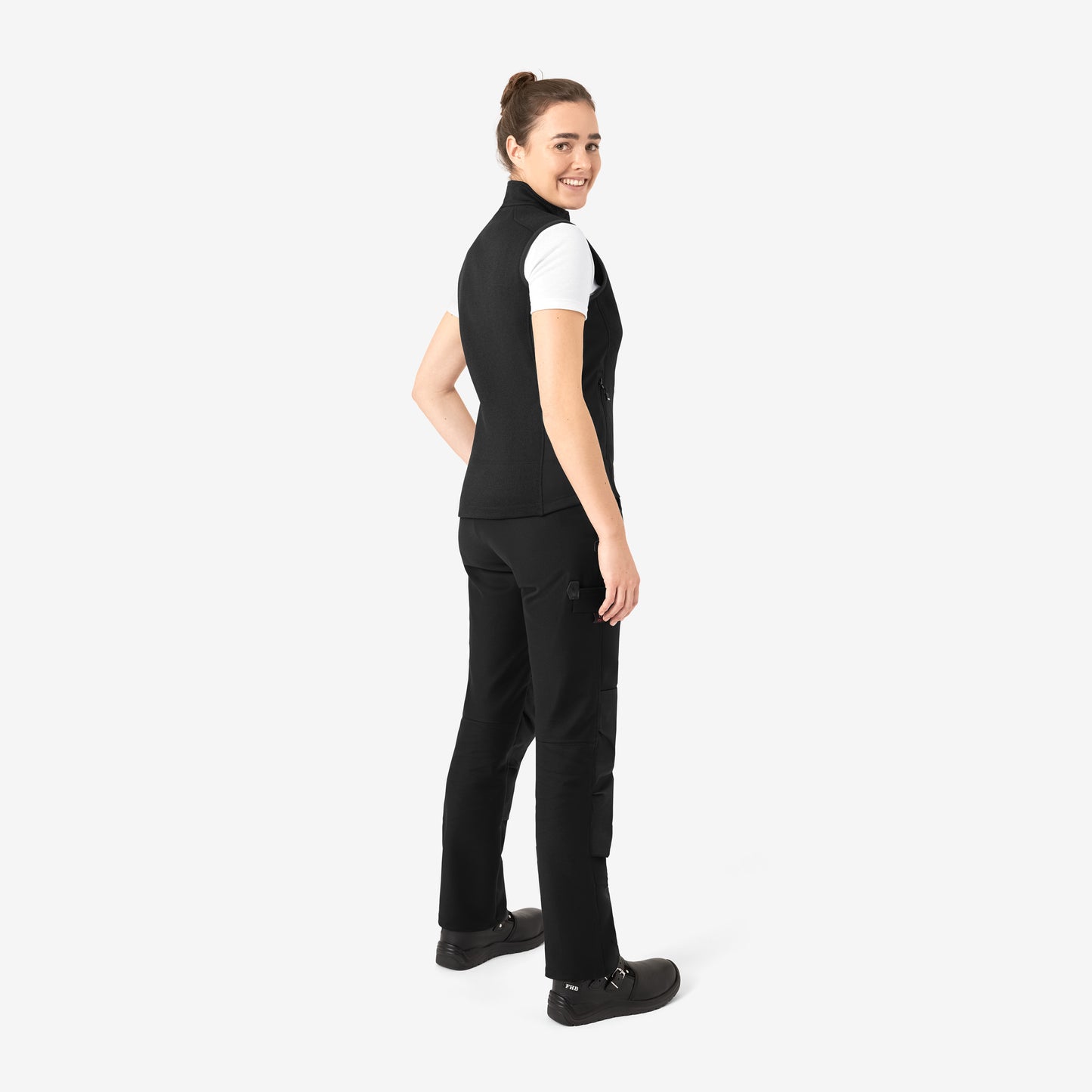 FHB Elsa Strick-Fleece-Weste Frauen Schwarz 79599
