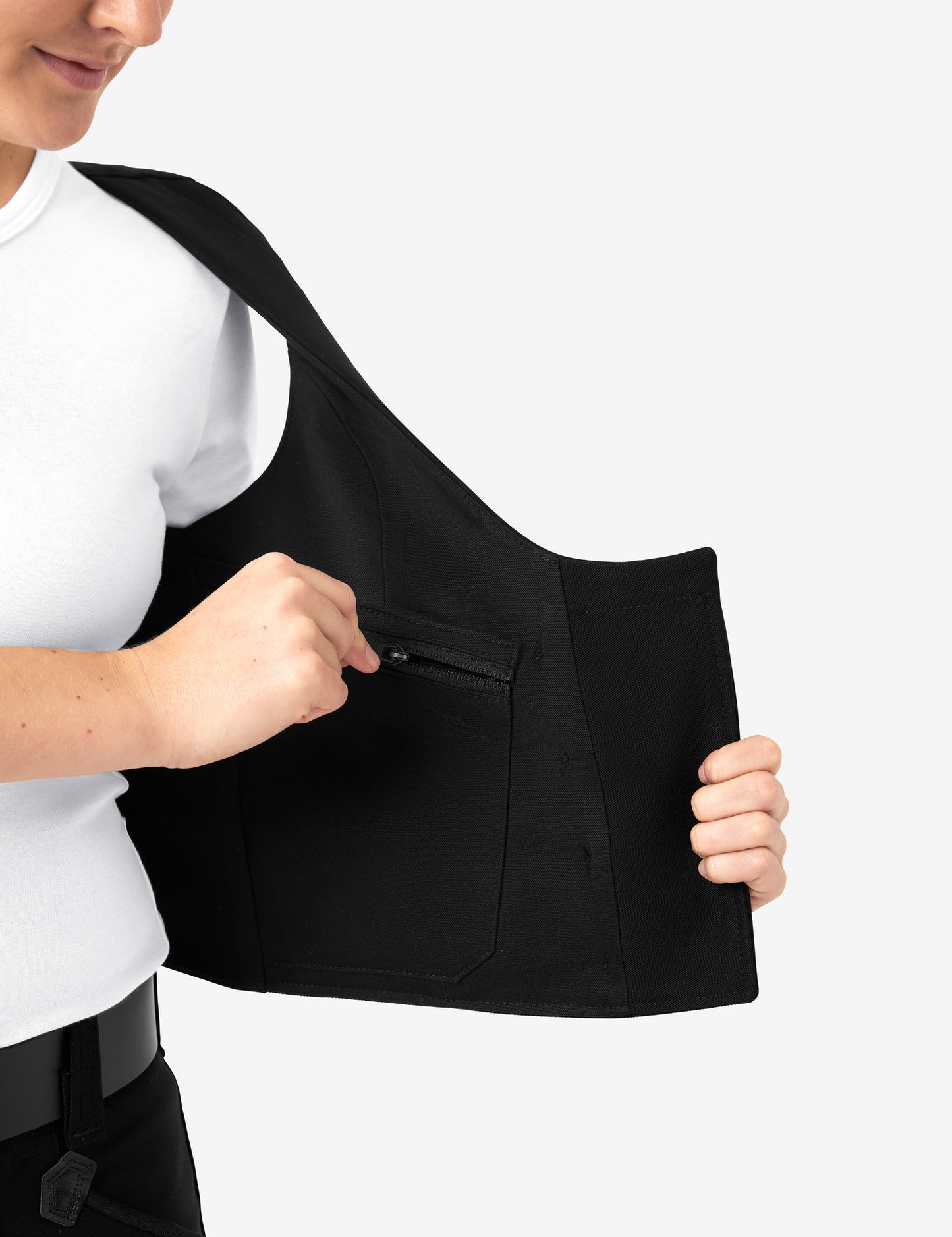 FHB Damen Zunftweste Herdis aus Canvas Schwarz 12215
