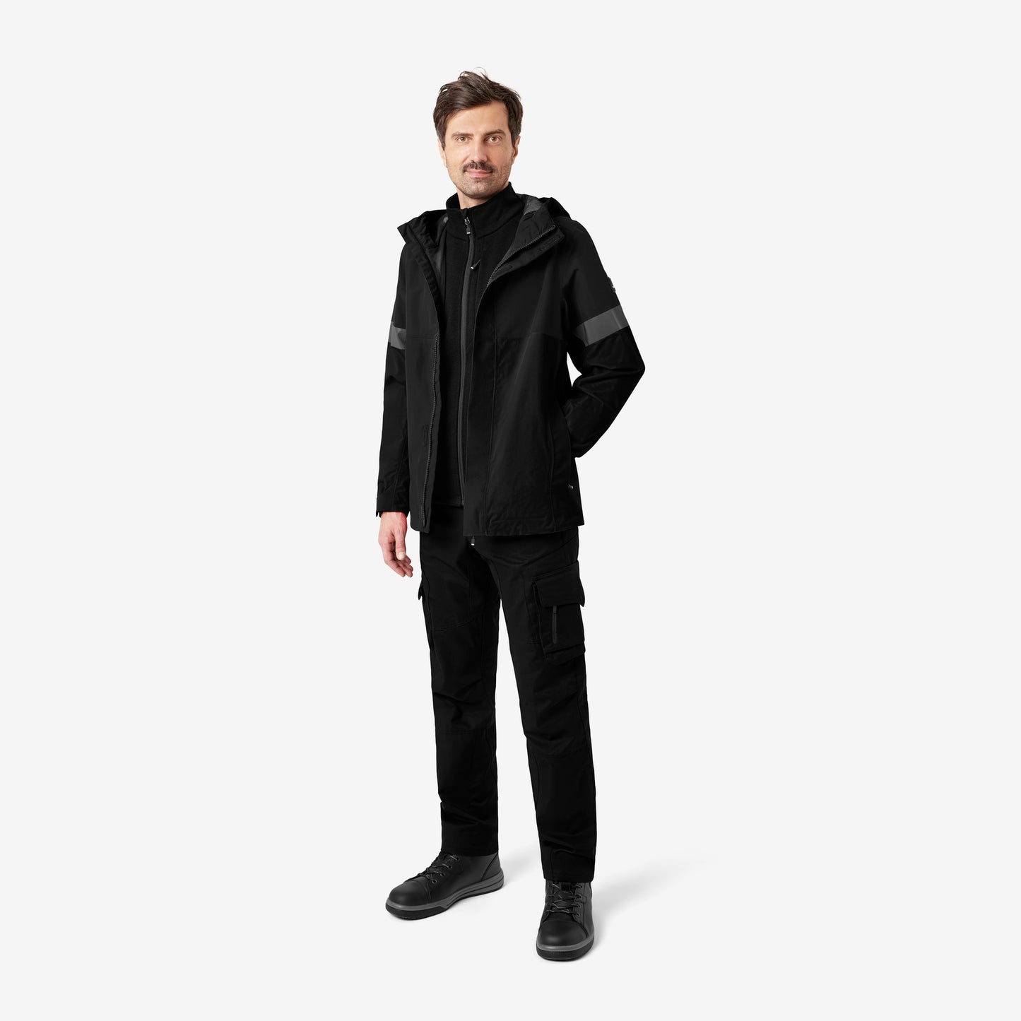 125700 2x FHB Werner Arbeitshose Bundhose Schwarz + gratis FHB T-Shirt Zimmermann