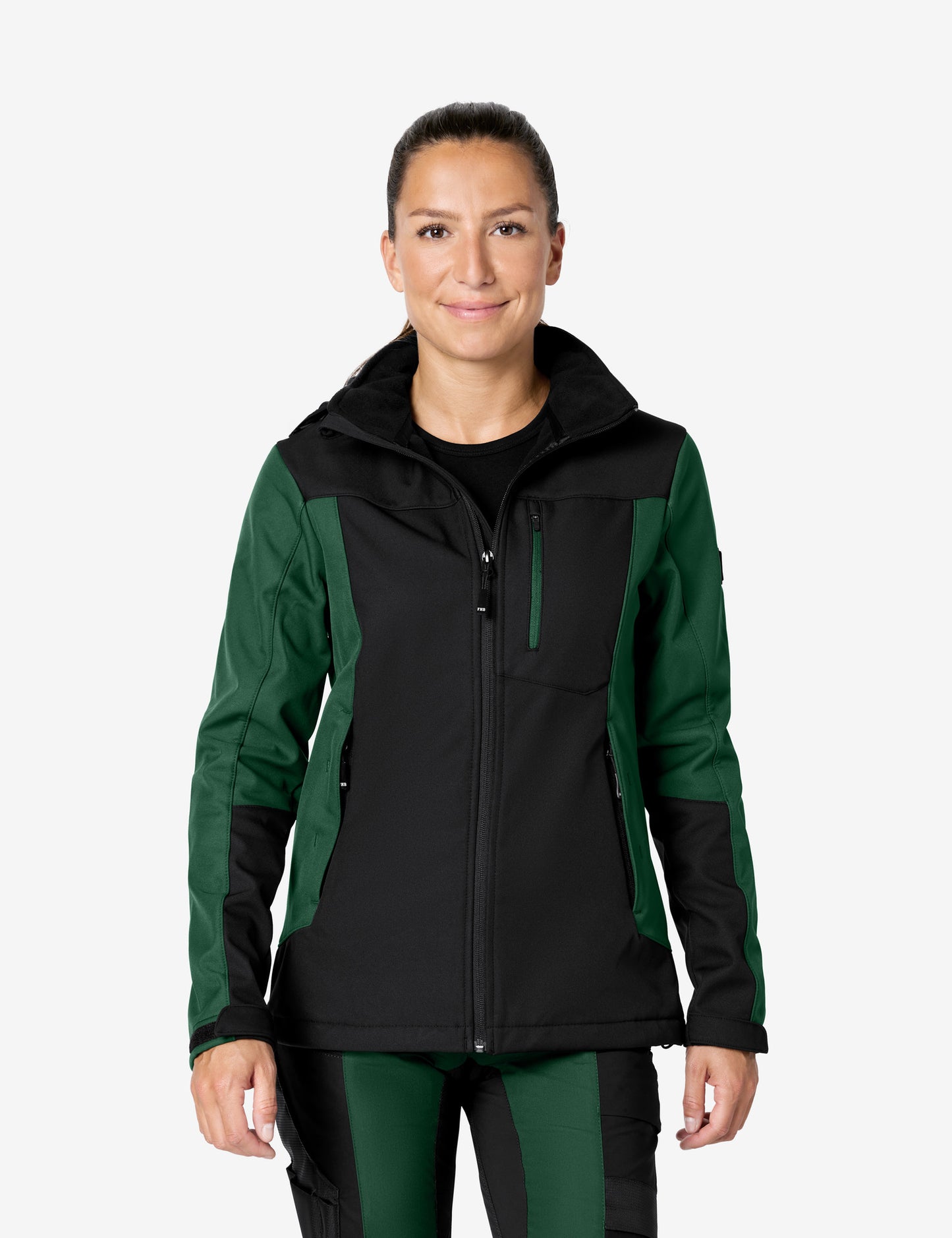 FHB Julia Damen Softshelljacke Grün/Schwarz 79120