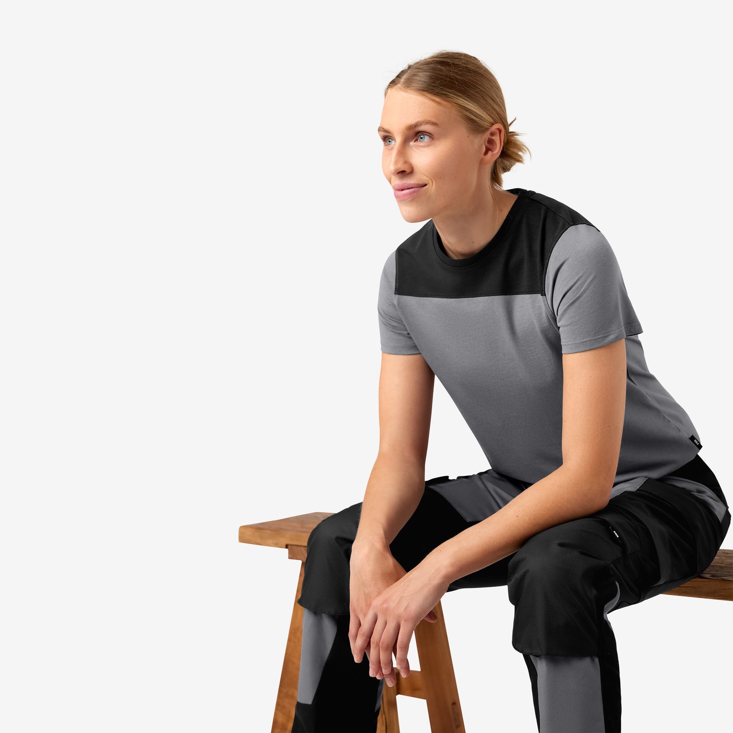 FHB Kira T-Shirt Frauen Grau/Schwarz 822210