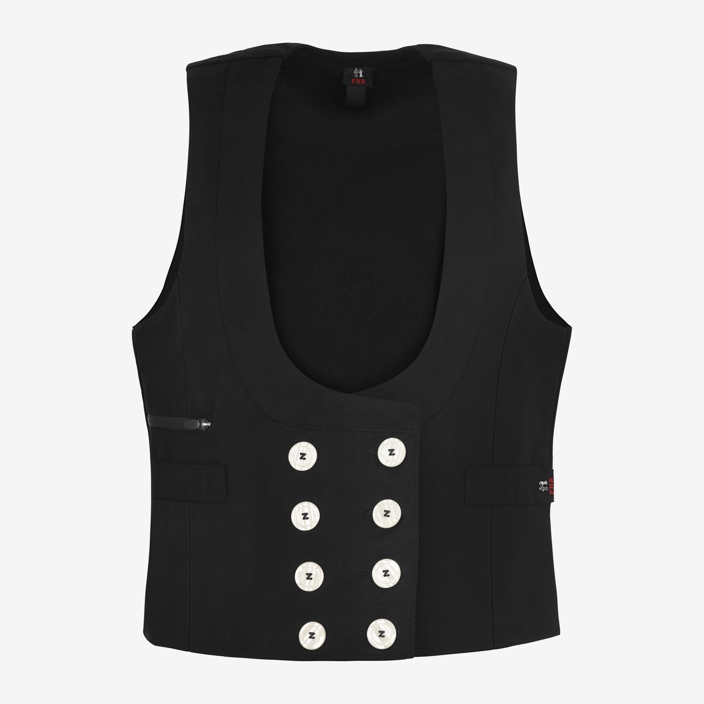 FHB Damen Zunftweste Herdis aus Canvas Schwarz 12215