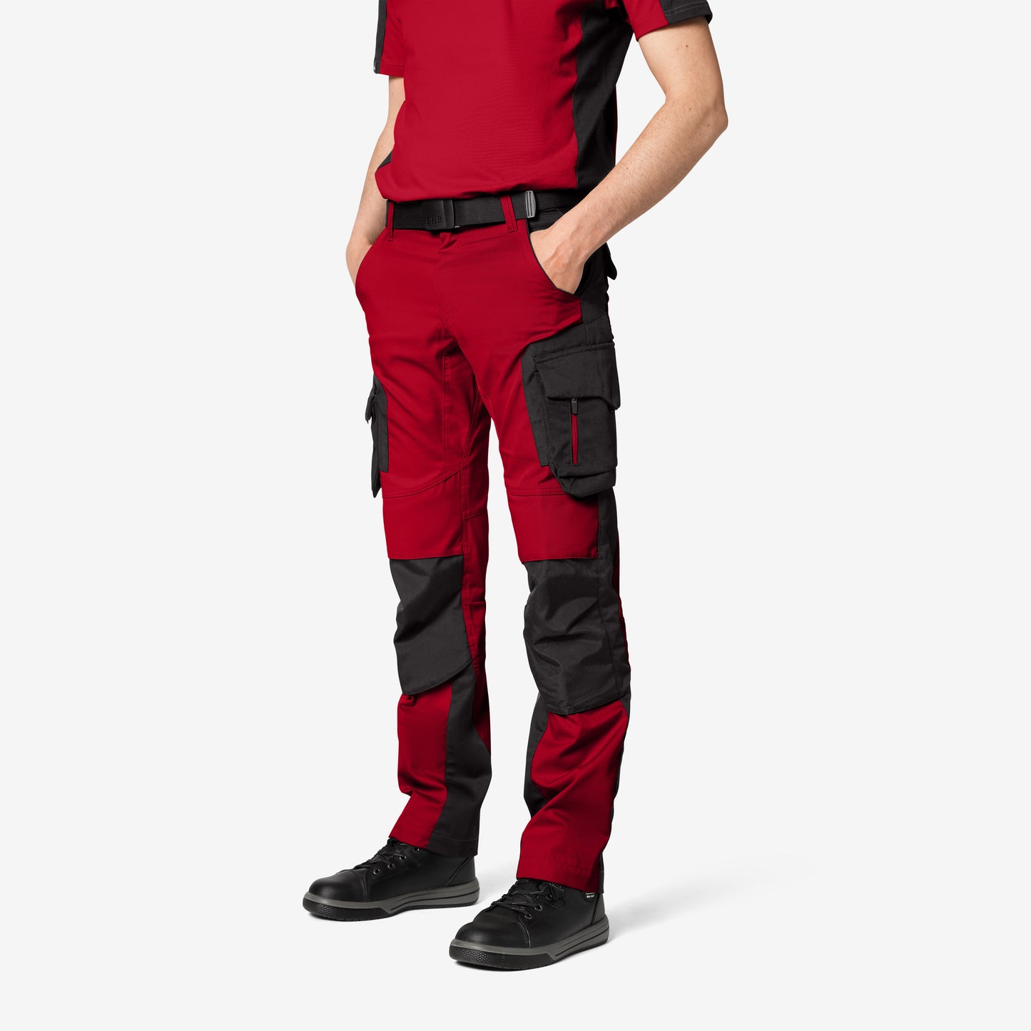 FHB Florian Arbeitshose Bundhose Rot/Schwarz 125100