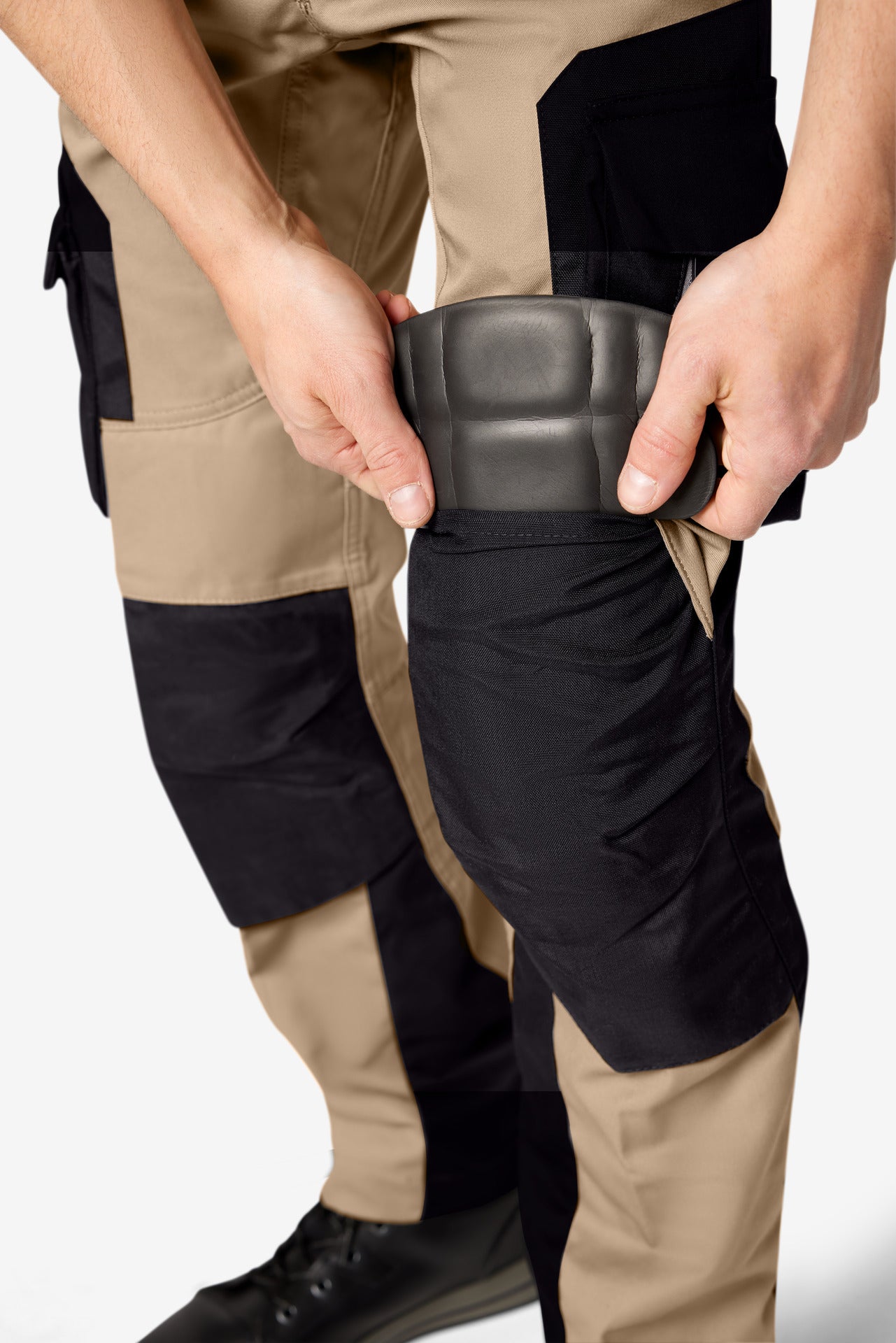 FHB Florian Arbeitshose Bundhose Beige/Schwarz 125100