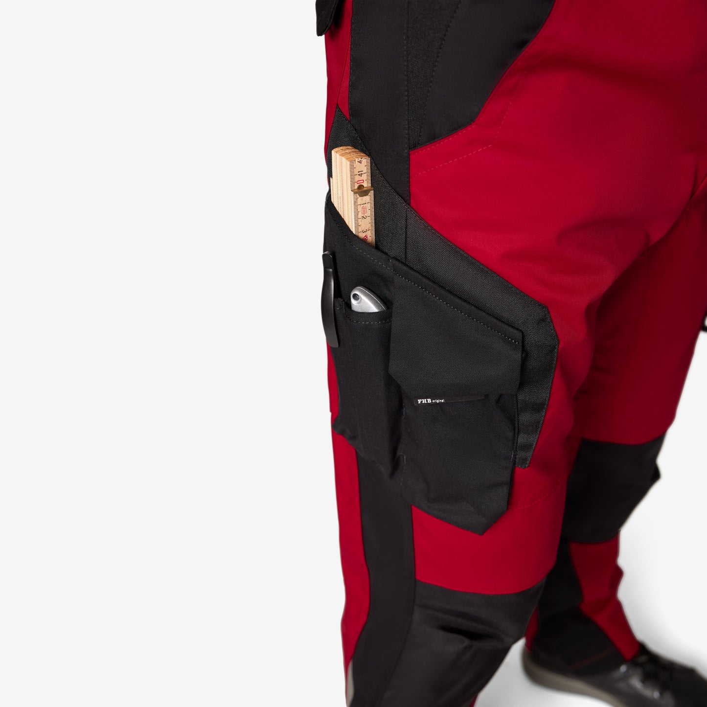 FHB Florian Arbeitshose Bundhose Rot/Schwarz 125100