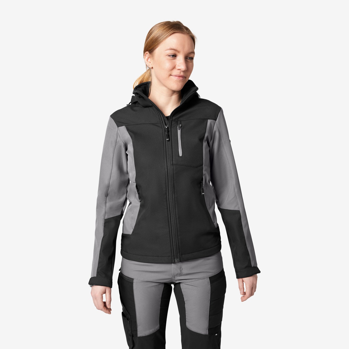 FHB Julia Damen Softshelljacke Grau/Schwarz 79120